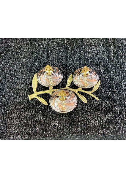 Bakır Çerezlik ve Baharatlık Seti 3'lü Şık ve Kullanışlı Tasarım fiyatları