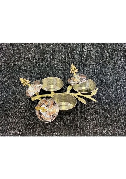 Bakır Çerezlik ve Baharatlık Seti 3'lü Şık ve Kullanışlı Tasarım fırsatları