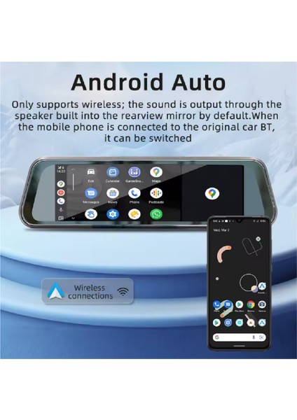 RV-İ990 Dikiz Ayna Kablosuz Carplay/android Auto Dvr Multimedya ve Araç Kamera Sistemi modelleri