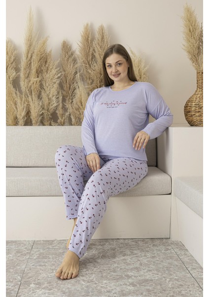 Kadın Yazlık Desenli Uzun Kollu Viskon Battal Pijama Takımı modelleri