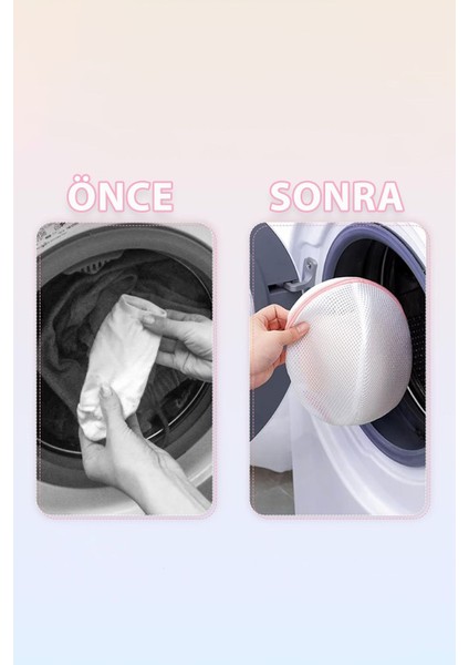 Sütyen Yıkama Filesi 2 Adet Fermuarlı Kumaş Sütyen Koruyucu Yıkama Aparatı