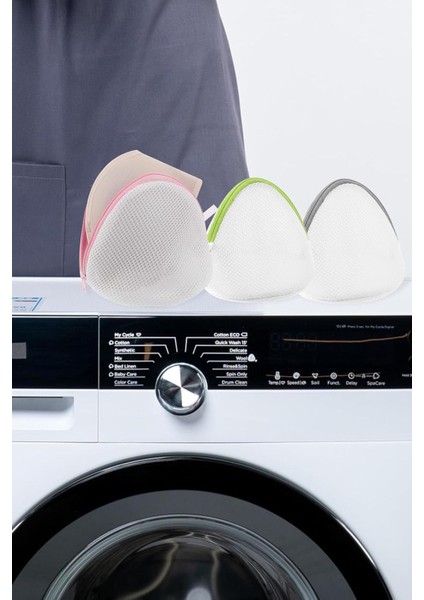 Sütyen Yıkama Filesi 2 Adet Fermuarlı Kumaş Sütyen Koruyucu Yıkama Aparatı