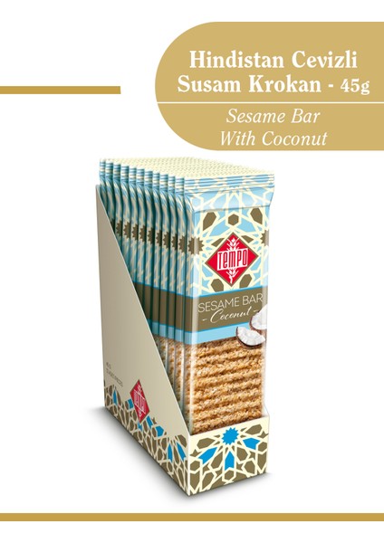 Hindistan Cevizli Susam Krokan 45 G x 12 Adet