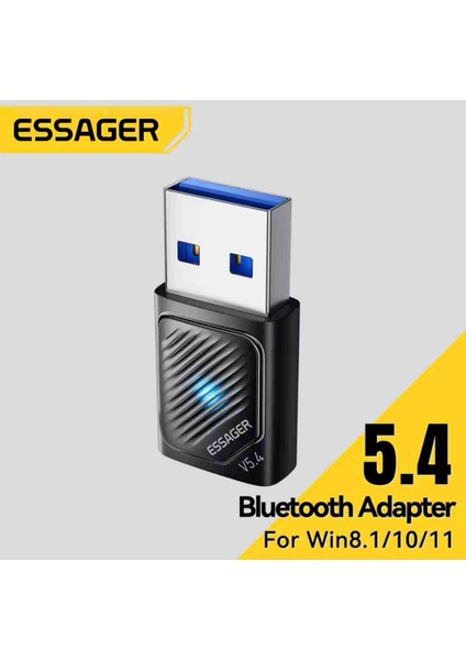 Bluetooth Adaptör 5.4 Süper Hızlı Ce Lisanslı Yüksek Performans Düşük Gecikme Son Nesil Teknoloji 5.4 Ultra Hızlı