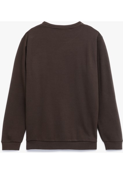 Pamuklu Uzun Kollu Basic Bisiklet Yaka Sweatshirt fiyatları