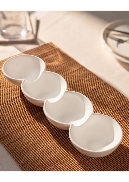 New Petit Concept 4 Bölmeli Küçük Sunum Tabağı