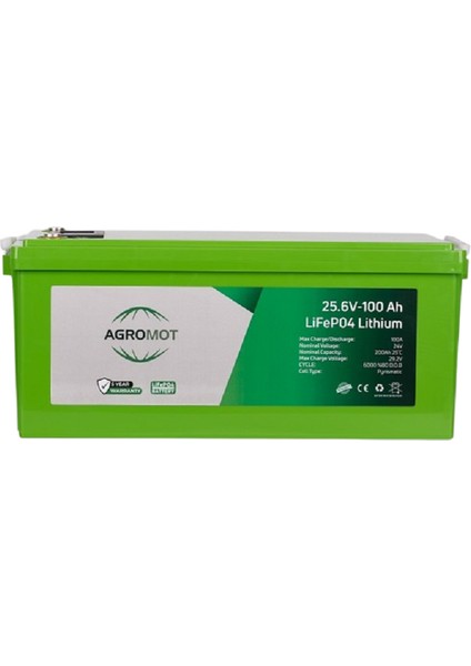 25,6V 100 Ah Lityum (Lifepo) Akü