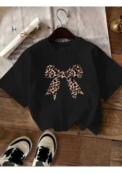 Malkoçbey Panter Kurdela Baskılı Oversize Unisex Basic T-Shirt