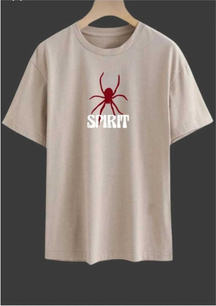 Malkoçbey Spirint Baskılı Oversize Unisex Basic T-Shirt fiyatları