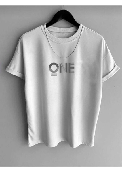 Malkoçbey One Baskılı Oversize Unisex Basic T-Shirt