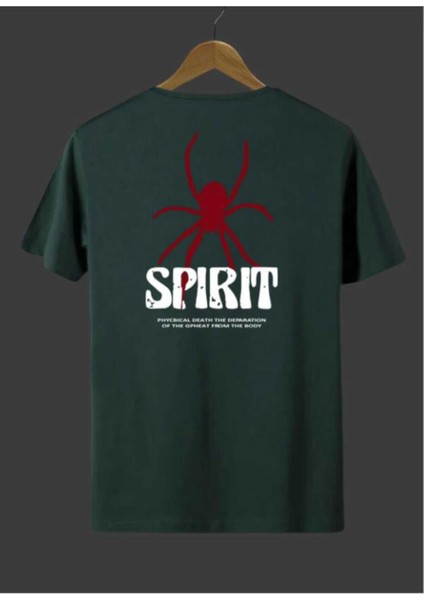 Malkoçbey Spirint Baskılı Oversize Unisex Basic T-Shirt