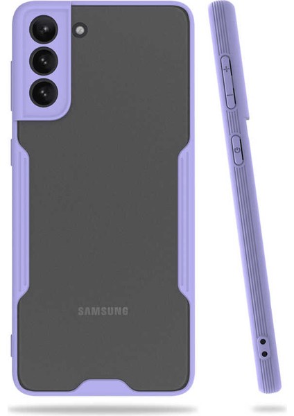 Galaxy S21 Plus Kılıf Kflg Parfe Kapak-Mor