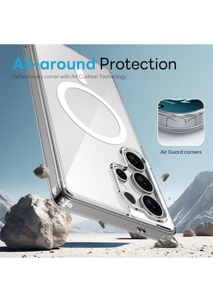 Samsung Galaxy S24 Ultra 5g 2'si 1 Arada Magsafe Kılıf Ekran Koruyucu