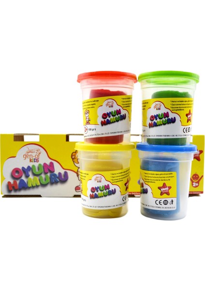 Oyun Hamuru 4 Renk Yumuşak ve Toksik Olmayan 400 gr Eğitici Aktivite Seti modelleri