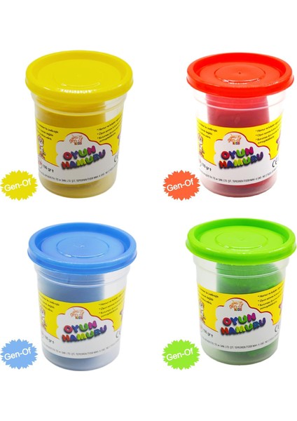Oyun Hamuru 4 Renk Yumuşak ve Toksik Olmayan 400 gr Eğitici Aktivite Seti fırsatları
