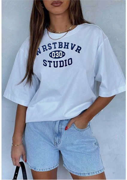 Oversize Unisex Bisiklet Yaka Sweatshırt
