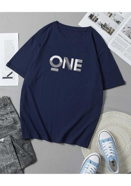 Malkoçbey One Baskılı Oversize Unisex Basic T-Shirt