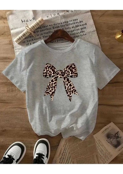 Malkoçbey Panter Kurdela Baskılı Oversize Unisex Basic T-Shirt