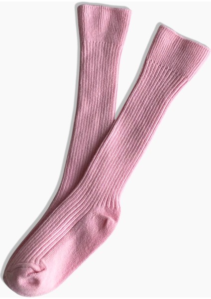 Kız Çocuk Fiyonk Detaylı Diz Altı Çorap / Pembe AR-0090.2
