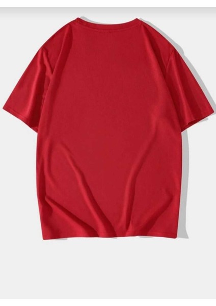 Sevimli Kedi Baskılı Oversize Basic O Yaka Unisex T-Shirt fiyatları