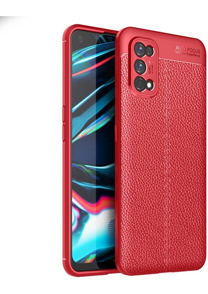 Realme 7 Pro Kılıf Kflg Niss Silikon Kapak-Kırmızı