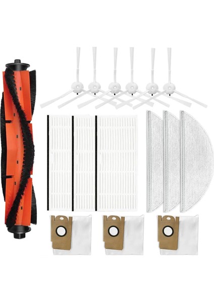 S1 Robot Süpürge Yedek Parçaları Aksesuarları Ana Fırça Yan Hepa Filtre Paspas Bezi Toz Torbaları (Yurt Dışından)