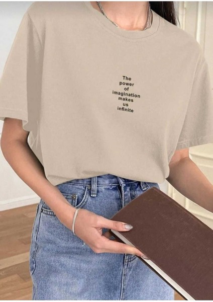 Malkoçbey Kalp Baskılı Oversize Unisex Basic T-Shirt