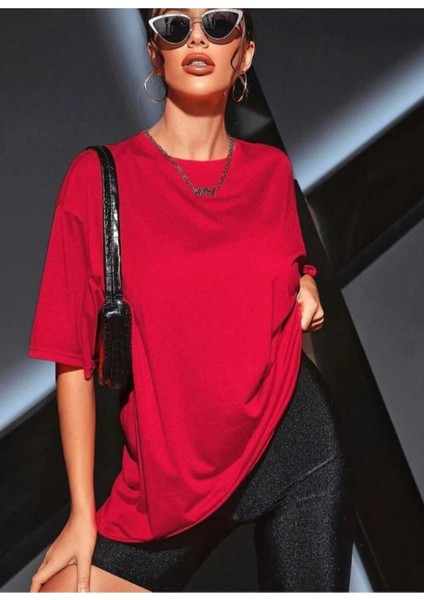 Pusula Sırt Baskılı Oversize Basic O Yaka Unisex T-Shirt fiyatları