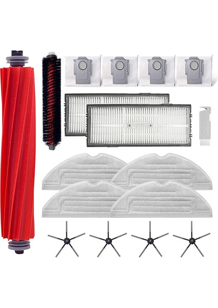 S7 Maxv Ultra Pro Ana Taraf Mop Hepa Filtre Torbaları Robot Süpürge Parçaları Için Temizleme Rulo Fırçası (Yurt Dışından)