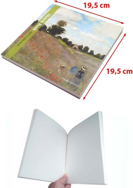 60 Yaprak Çizgisiz Serbest Çizim Eskiz Defteri Özel Baskı Kapaklı Defter (Ebat: 19,5 cm x 19,5 Cm) fiyatları