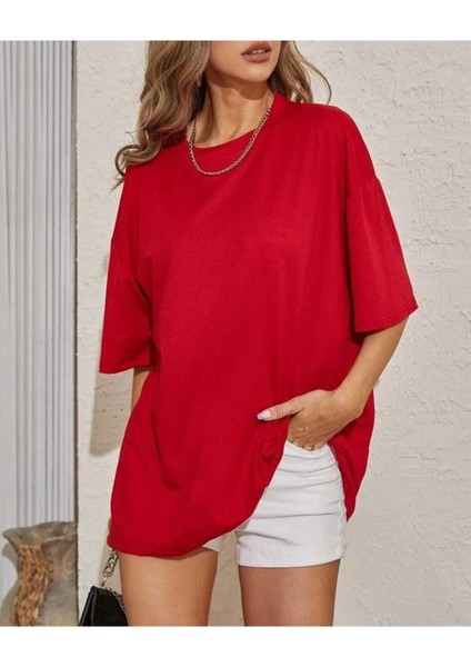 Malkoçbey Mavi Sırt Kelebek Baskılı Oversize Unisex Basic T-Shirt fiyatları