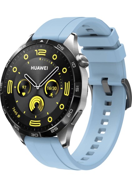 Huawei Gt4 22MM Uyumlu Kflg - Krd-95 Silikon Kordon-Mavi Açık