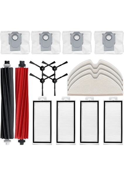 Q8 Max, Max+, Q5 Pro, Pro+ Yedek Parça Aksesuarları Ana Yan Fırça Hepa Filtre Paspas Bezi Toz Torbası (Yurt Dışından)