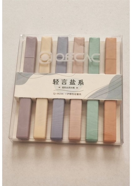 6'lı Ultra Soft Pastel Renkler Fosforlu Kalem Oecac QJ-0924A fiyatları