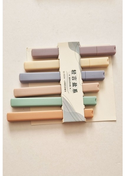 6'lı Ultra Soft Pastel Renkler Fosforlu Kalem Oecac QJ-0924A fırsatları