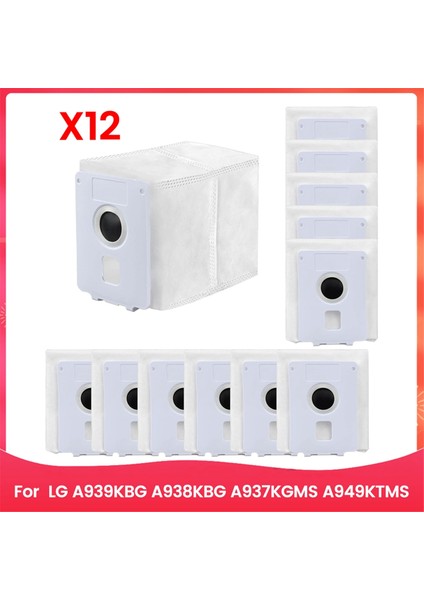 Cordzero Kablosuz Süpürge Için 12 Adet Vakumlu Toz Torbası A939KBGS A938KBGS A937KGMS A949KTMS Torbaları Değiştirin (Yurt Dışından)