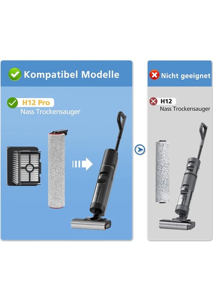 H12 Pro Islak Kuru Elektrikli Süpürge Yedek Parçaları Için Fırça Rulosu ve Hepa Filtresi (Yurt Dışından) indirimleri