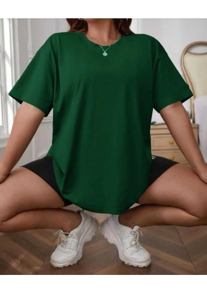 Malkoçbey Baskısız Oversize Unisex Basic T-Shirt