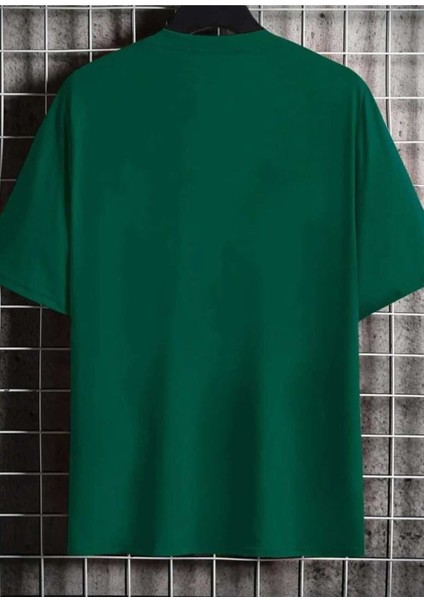 Dikey Baskılı O Yaka Oversize Unisex Basic T-Shirt fiyatları