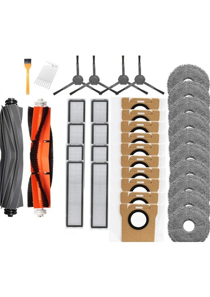 Bot L20 Ultra / X20 Pro Robot Süpürge Parçaları Ana Yan Fırça Hepa Filtre Paspas Bezi Toz Torbaları (Yurt Dışından)