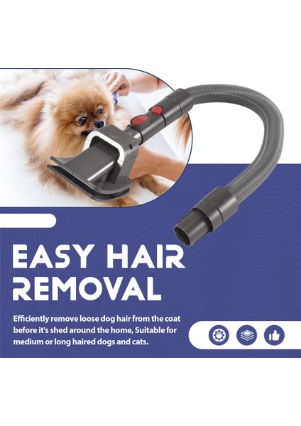 Evcil Hayvan Bakım Seti, V7/8/10/12/15 Için Köpek Fırçası Tüy Vakum Aparatı, Uzatma Hortumu ve Tetik Kilidi ile (Yurt Dışından) fırsatları