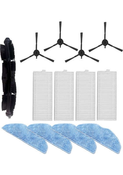 Homerun Serie 3000 XU3100/01 Robot Süpürge Aksesuarları Ana Fırça Paspas Bezi Yan Filtre (Yurt Dışından)