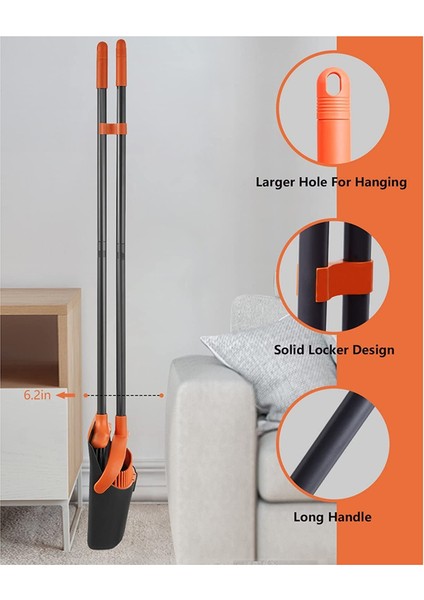 Süpürge ve Faraş Seti, Ev Seti, 52 Inç Uzun Saplı Ayaklı Kombo (Yurt Dışından) fırsatları