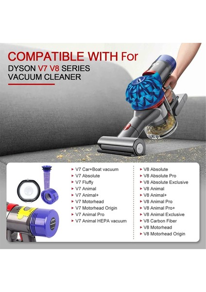 Motor Kapağı ve Filtre Toz Haznesi Kapağı V7 V8 Kablosuz Vakum Ataşmanları Kovası Için Yedek Parça (Yurt Dışından) modelleri