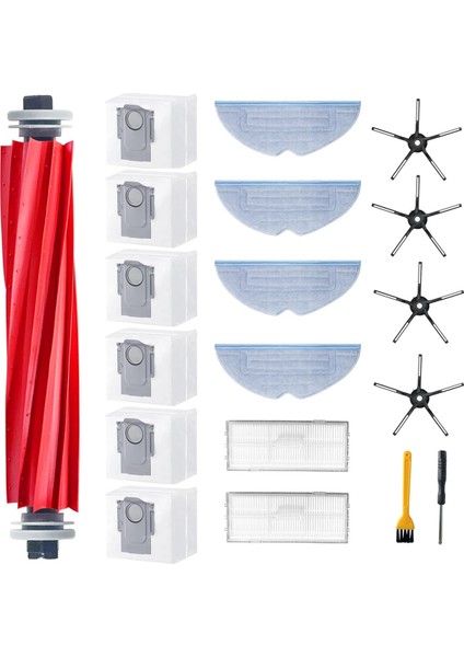 S7 Maxv Ultra/s7 Pro Max Ultra Robot Süpürge Ana Yan Fırça Hepa Filtre Yedek Parçaları (Yurt Dışından)