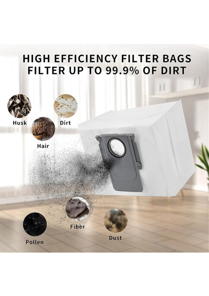 S8+ /s8 Pro Ultra / S7 Maxv Q5 Q5+ + Max+ Elektrikli Süpürge Torbası Için 12 Adet Toz Torbası Yedeği (Yurt Dışından) indirimleri