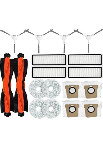 Robot Vakum X20+ / X20 Plus Yedek Parçaları Ana Yan Fırça Hepa Filtre Paspas Bezi Toz Torbaları (Yurt Dışından)