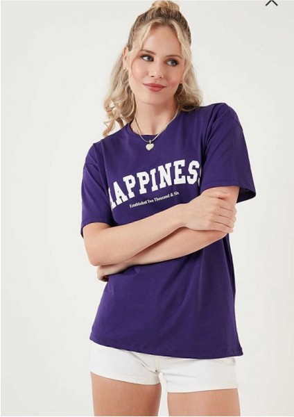 Malkoçbey Los Angeles Baskılı Oversize Unisex Basic T-Shirt