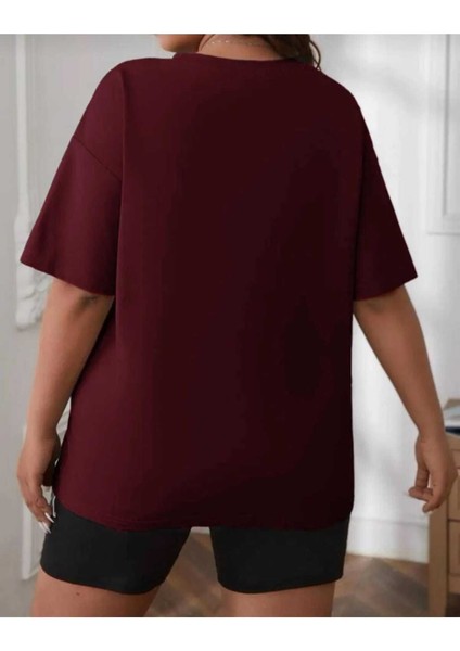 Malkoçbey Happınnes Baskılı Oversize Unisex Basic T-Shirt fiyatları