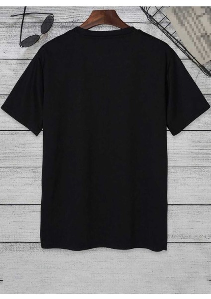Dikey Baskılı O Yaka Oversize Unisex Basic T-Shirt fiyatları